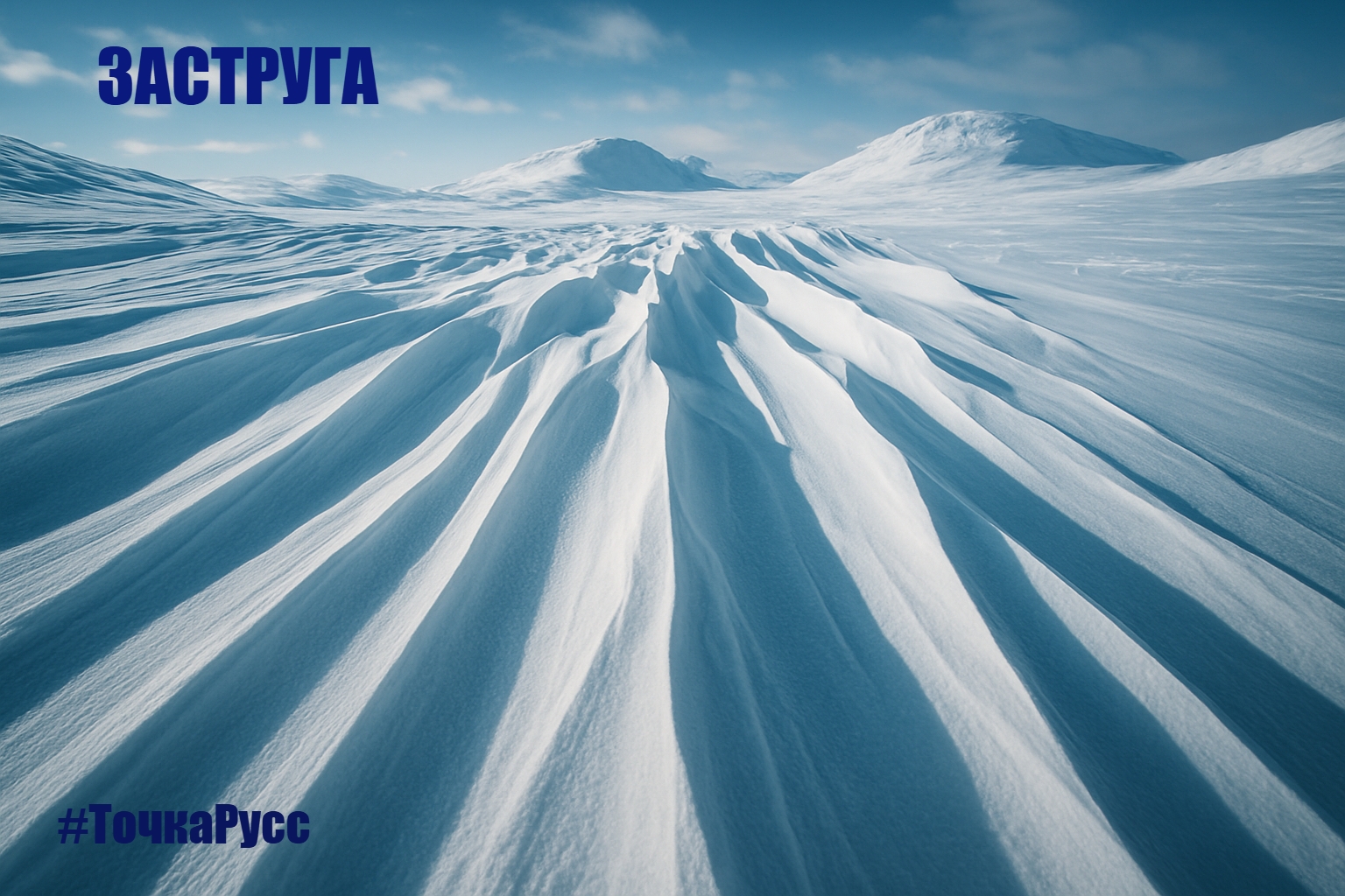 Заструга — словарь проекта “Точка.Русс” на фоне зимнего пейзажа